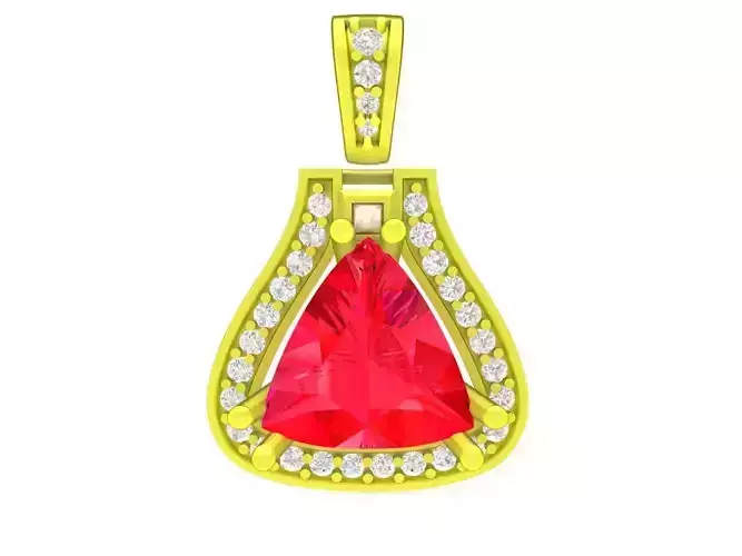 Trilliont diamond women pendant 5037