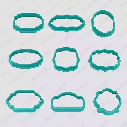 Oval Shape Cookie Cutter  9 Pcs Set