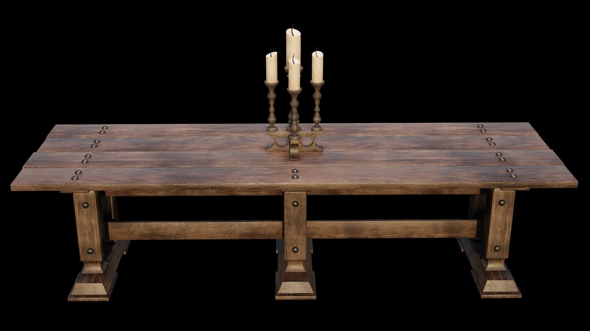 PBR WOOD FURNITURES - Asset - 01  - 4K Textures Game Ready Low-poly 3D model_11