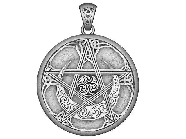 pentagram celtic pendant