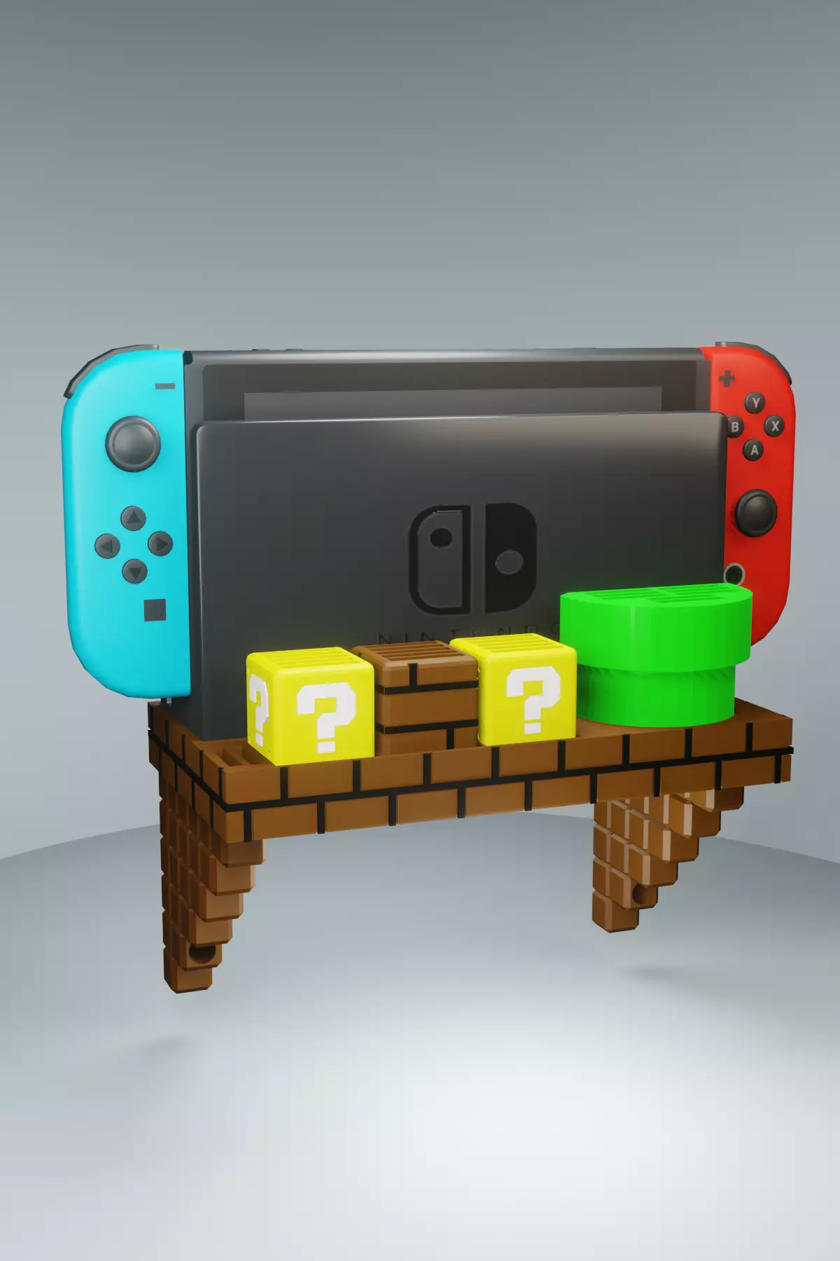 Support Nintendo Switch Mario World and 25 games 3D print model_0
