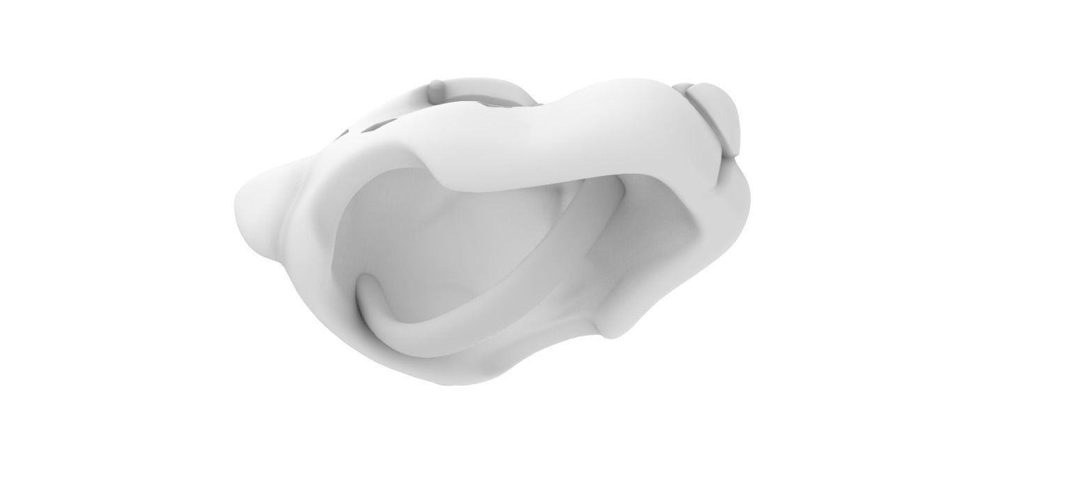 Panther Head Pendant chain behind 3D print model_14