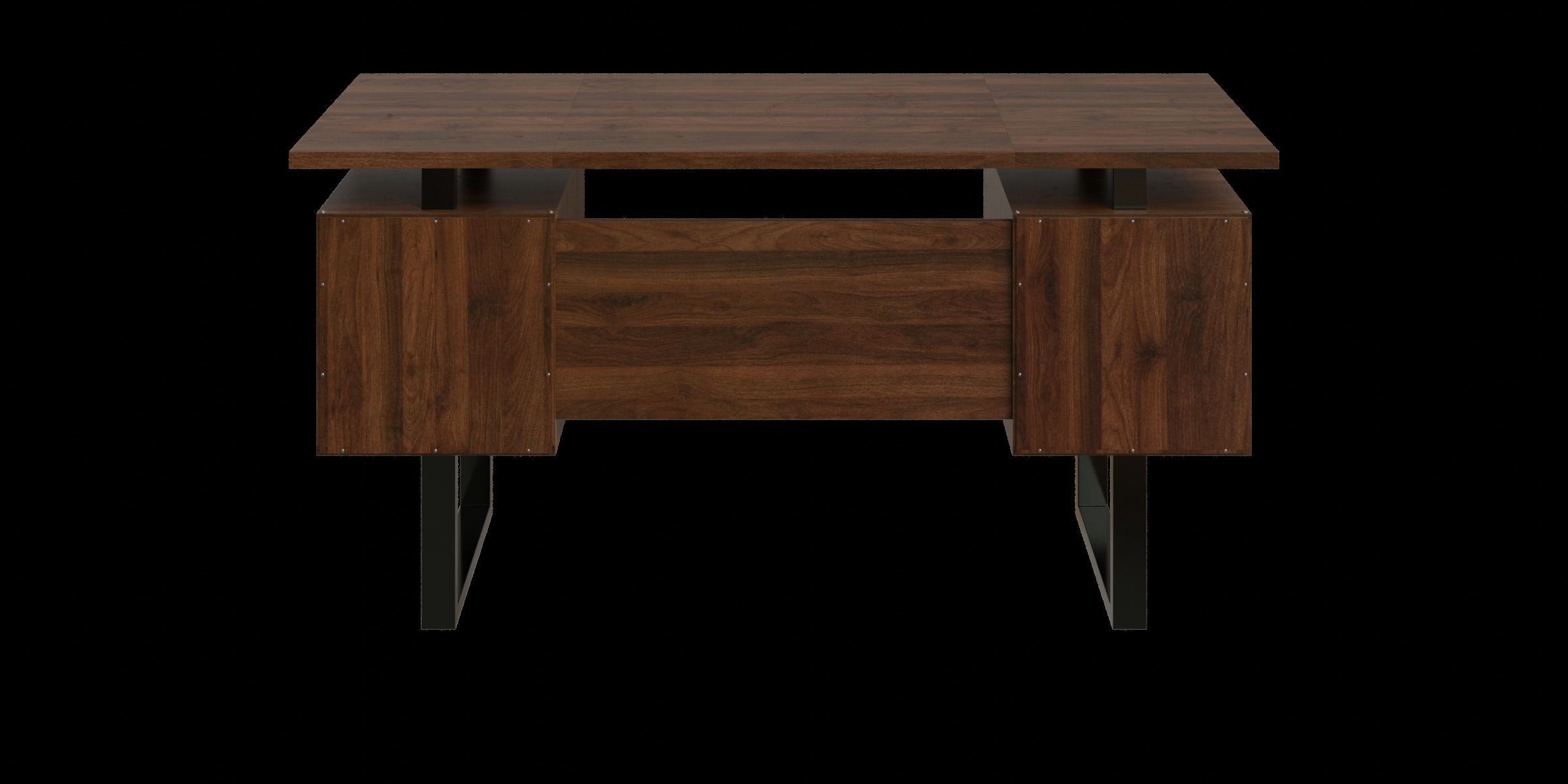 Writing Modern Office Desk With 4 Drawers Low-poly 3D model_12