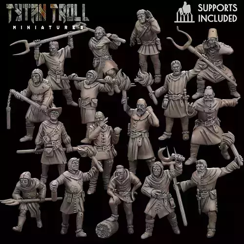Mob Villager Bundle - Pre-Supported 3D print model