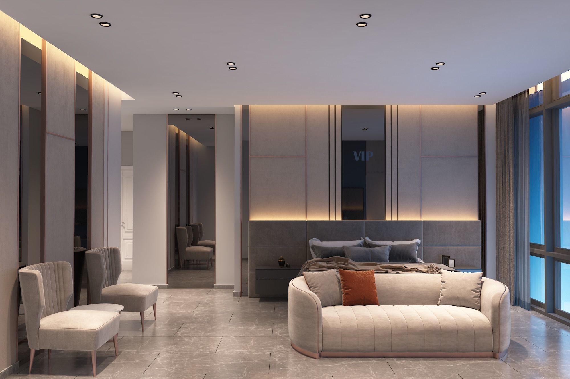 luxury master bedroom 3D model_6