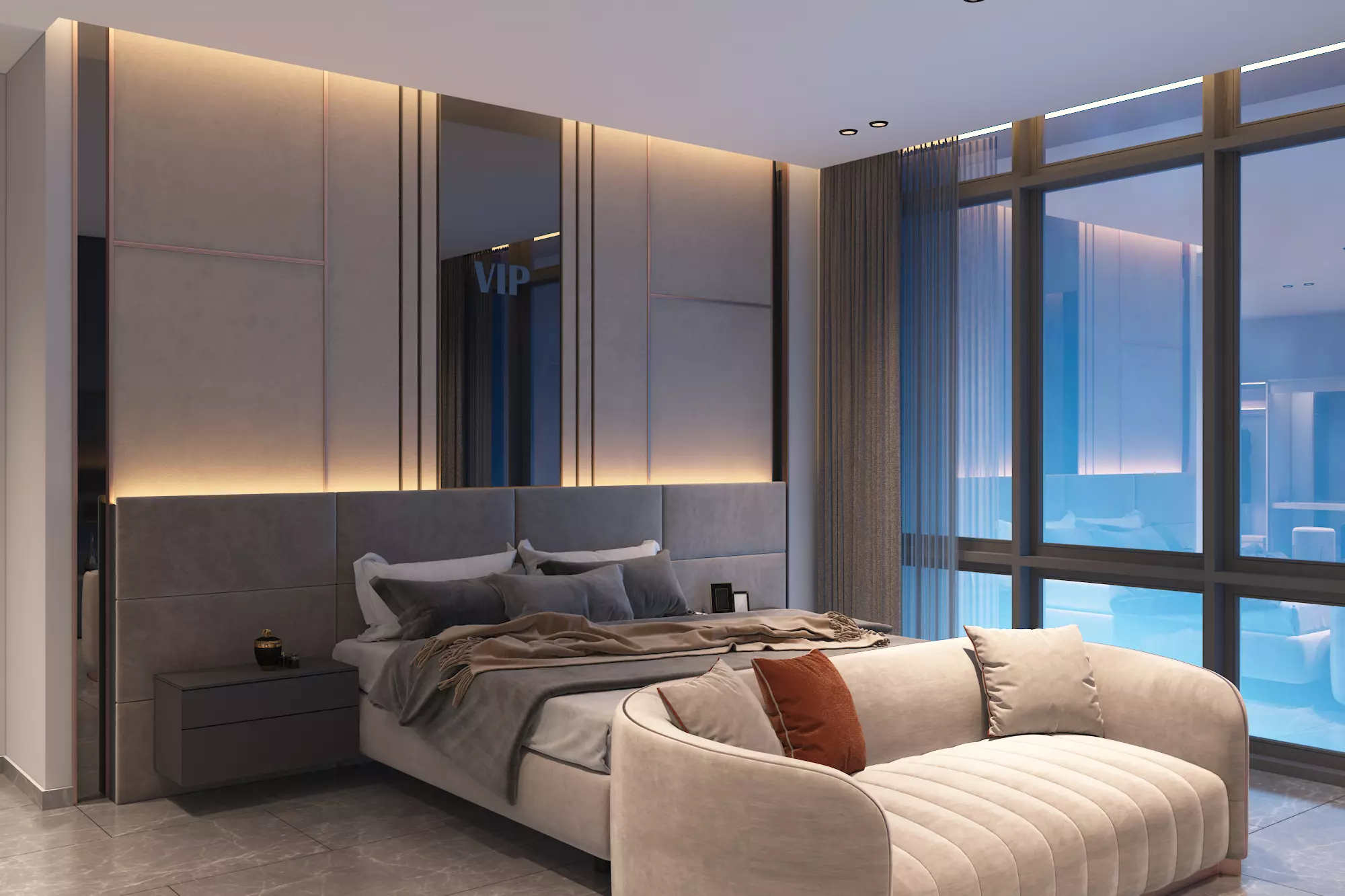 luxury master bedroom 3D model_0