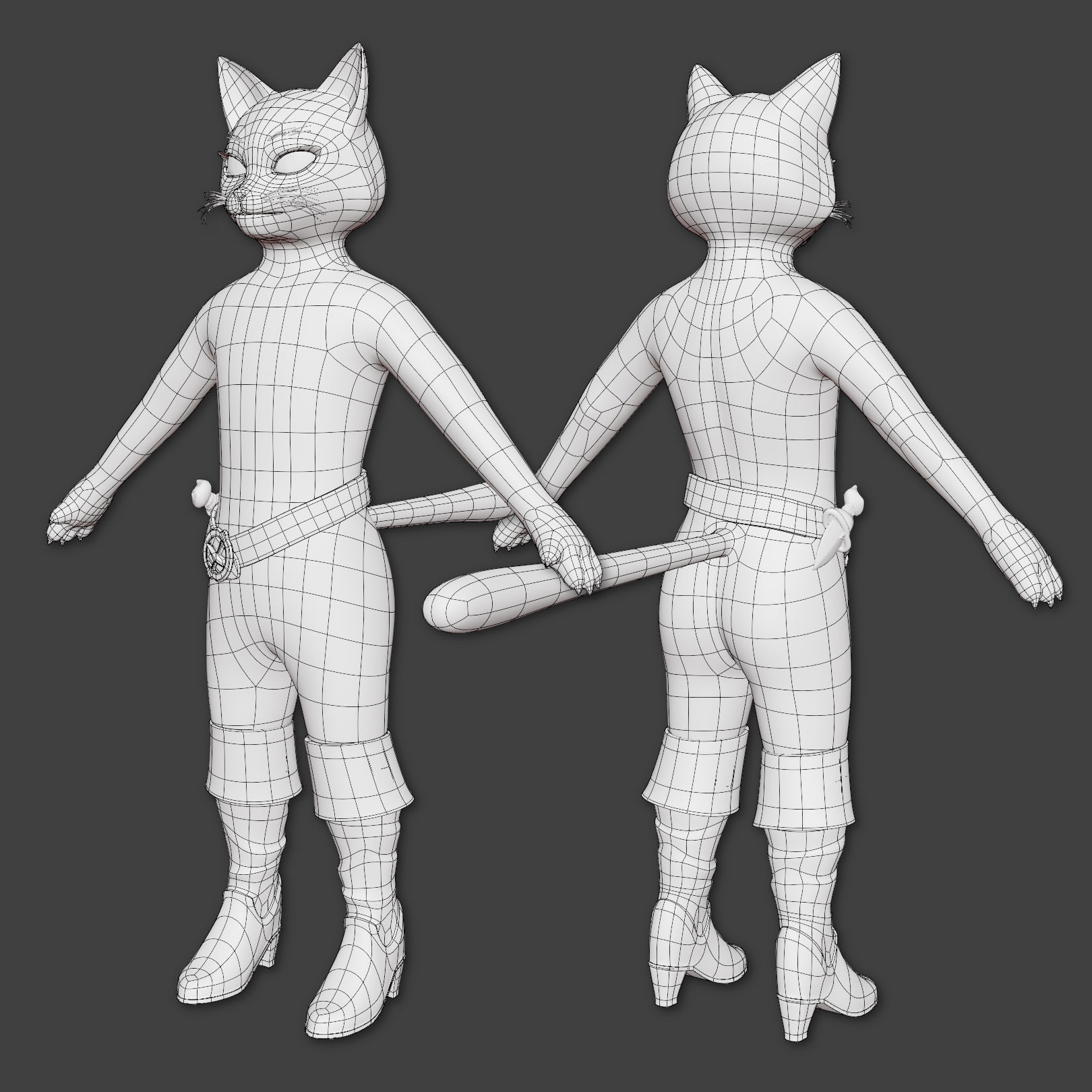 Kitty Softpaws RIGGED - Puss in Boots The Last Wish Low-poly 3D model_5