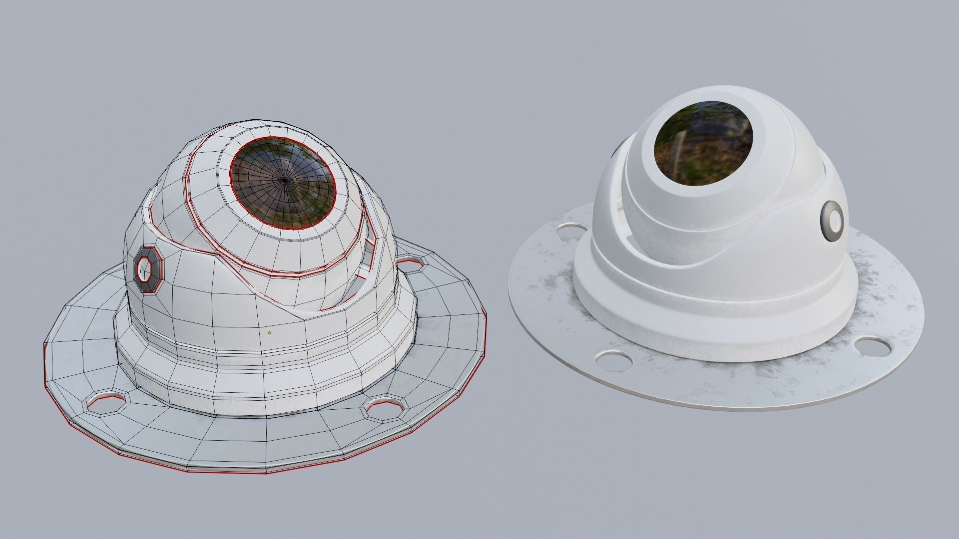 3D model Security Camera Dom VR / AR / low-poly | CGTrader