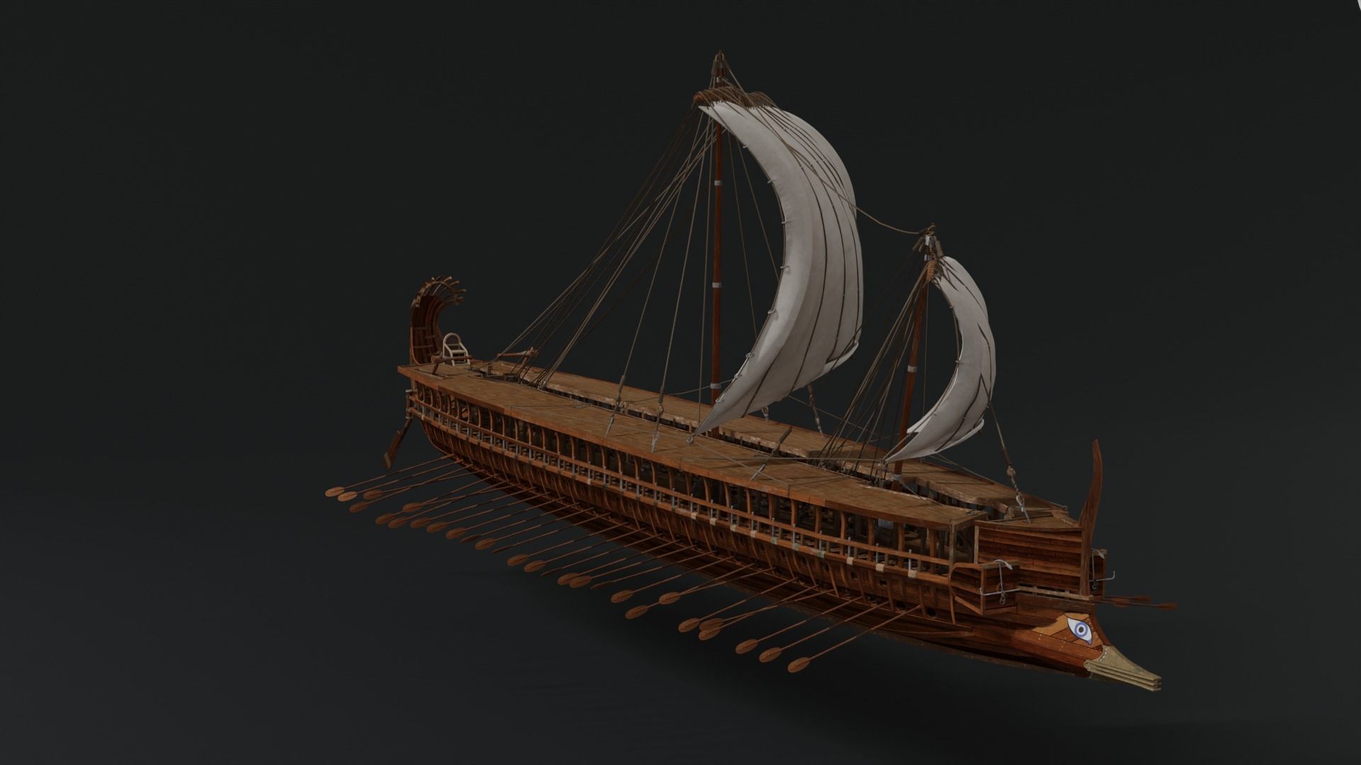 Sailboat 3D model_3