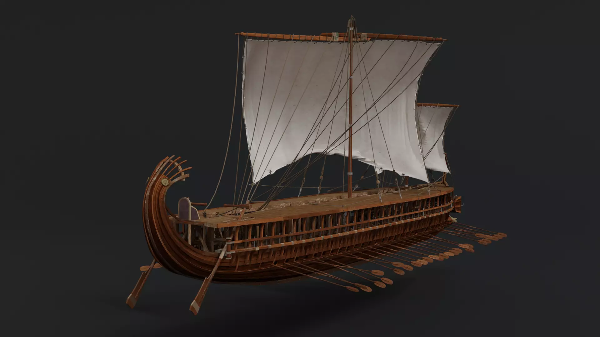 Sailboat 3D model_0