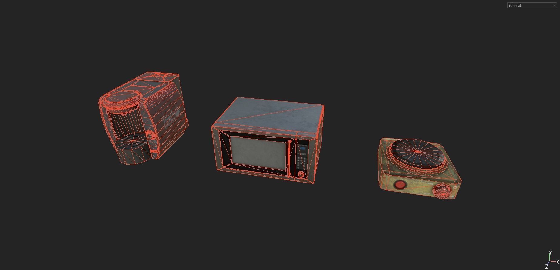 Appliances Prop Pack Low-poly 3D model_8