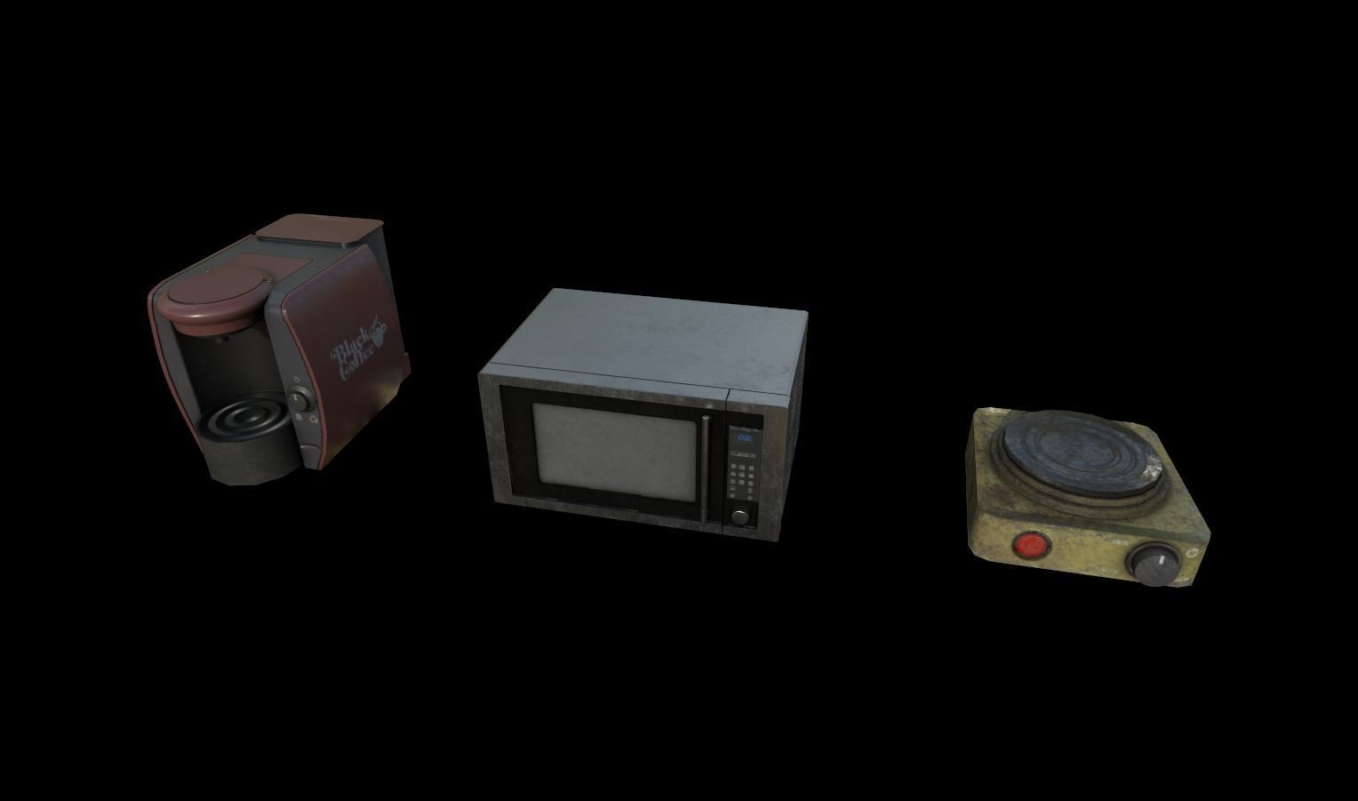 Appliances Prop Pack Low-poly 3D model_7
