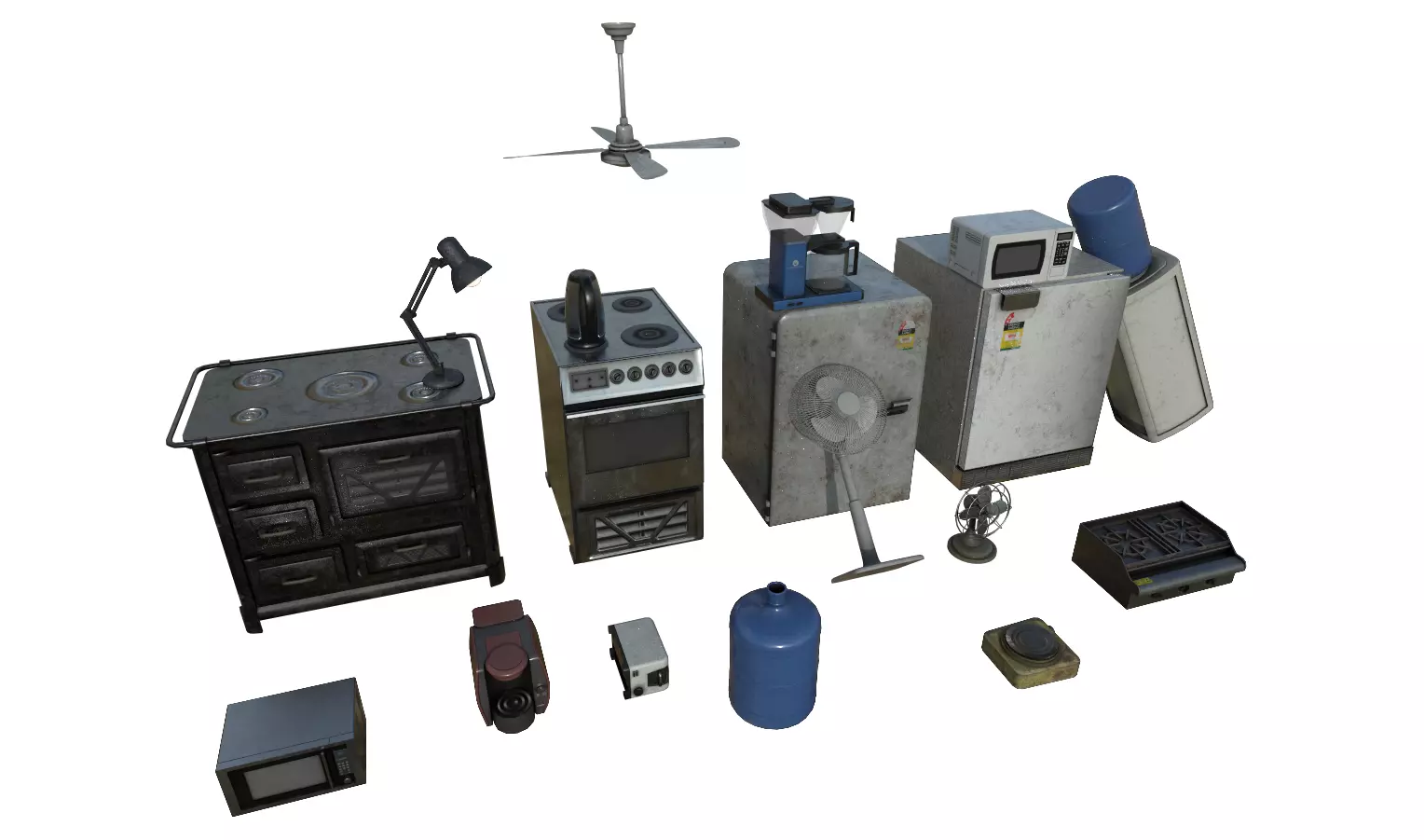 Appliances Prop Pack Low-poly 3D model_0