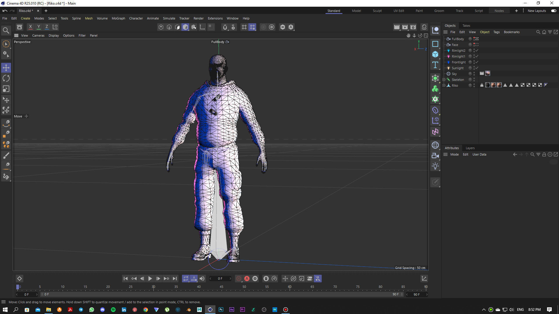 Stylized Rigged Character Low-poly 3D model_6