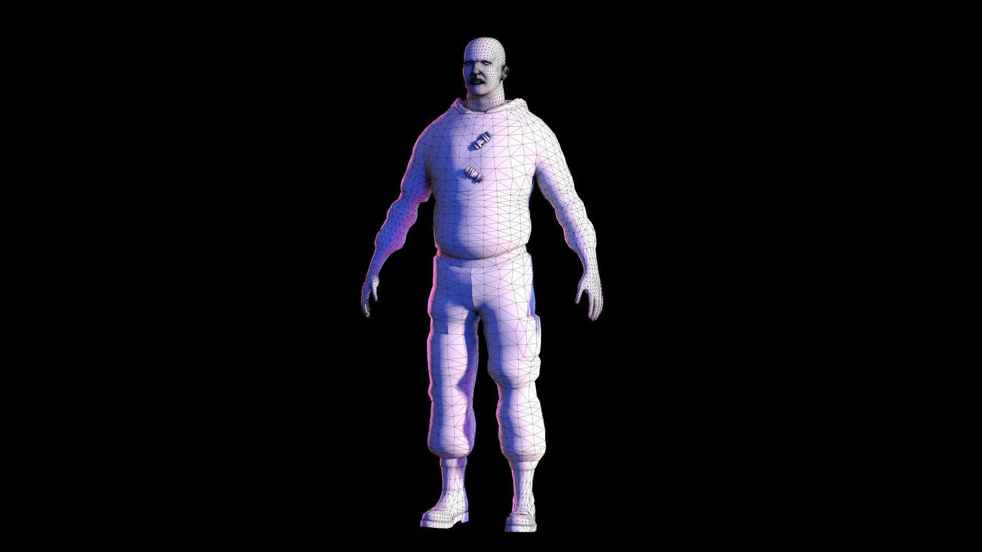 Stylized Rigged Character Low-poly 3D model_11