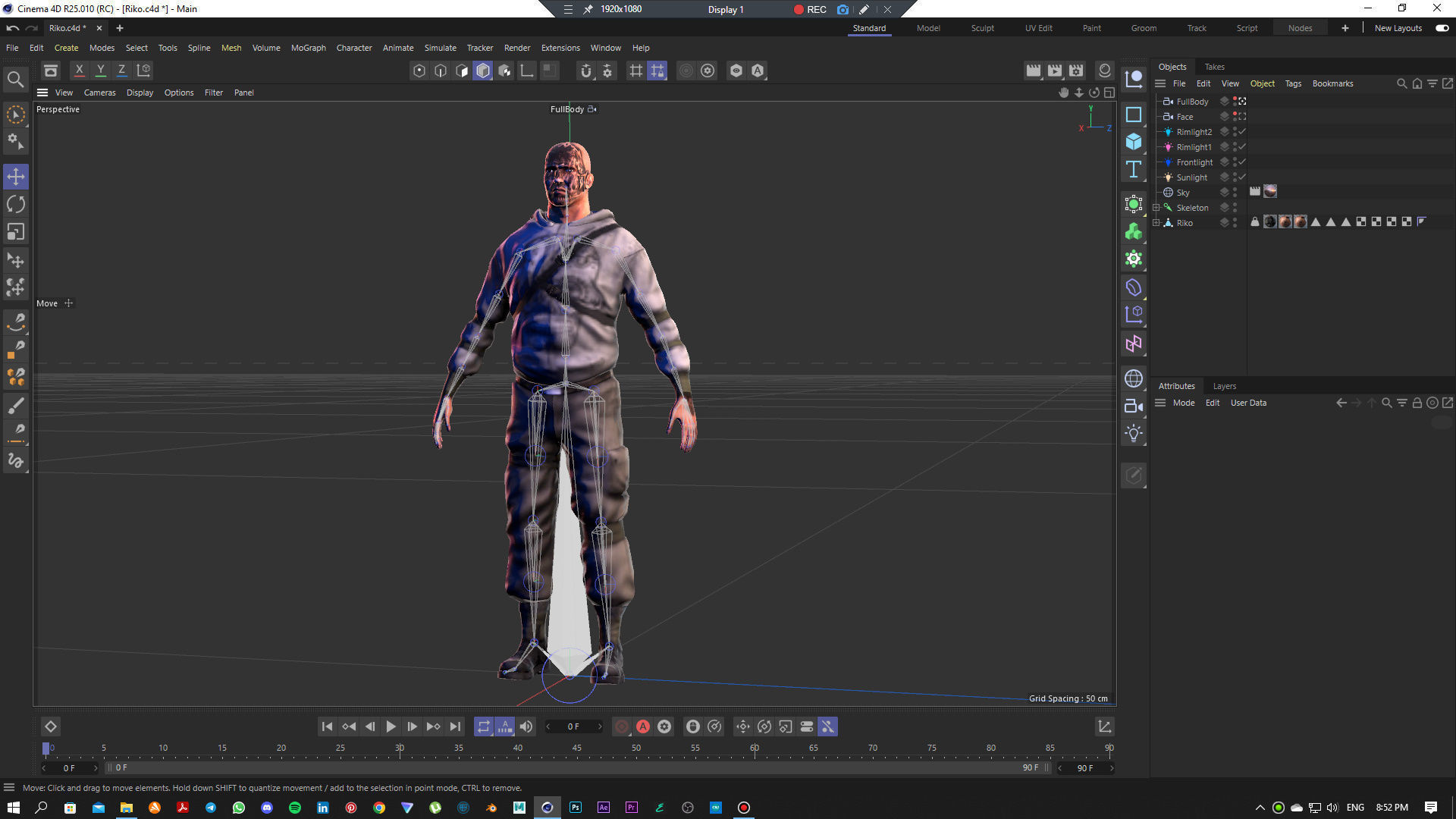 Stylized Rigged Character Low-poly 3D model_5
