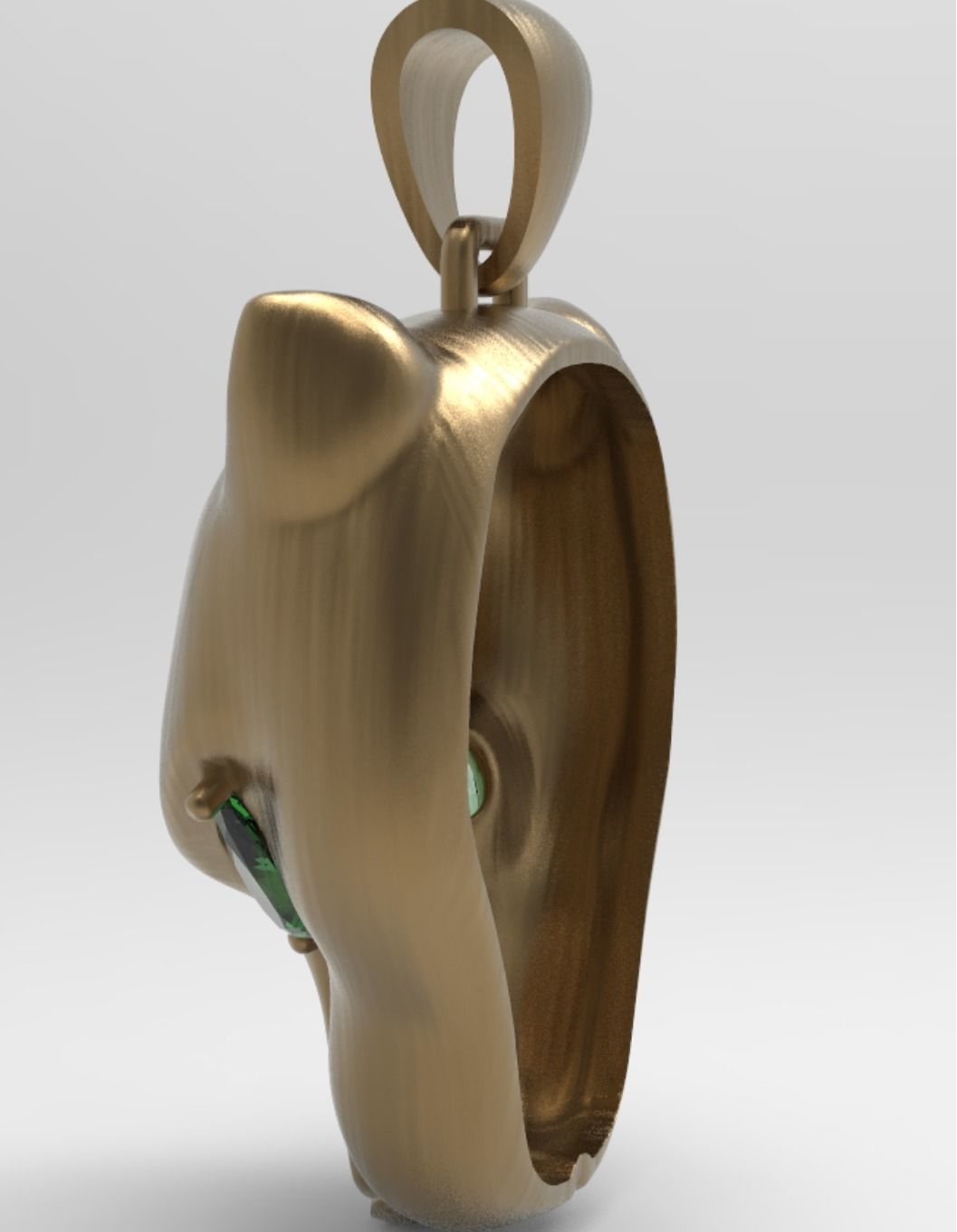 Panther Head Flat Pendant 3D print model_8