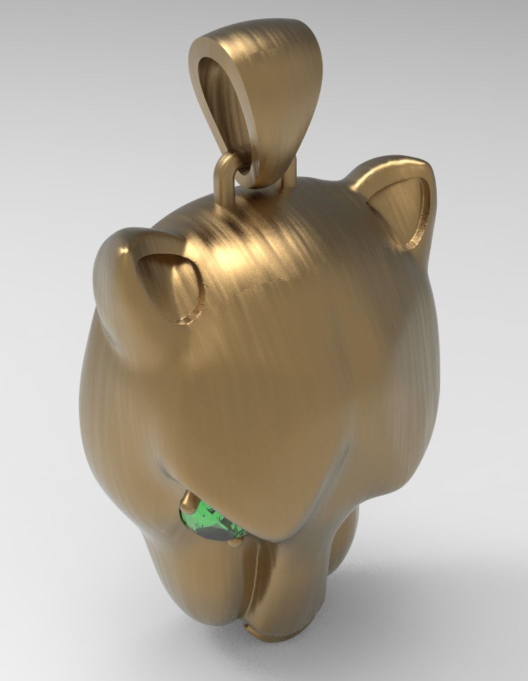 Panther Head Flat Pendant 3D print model_12