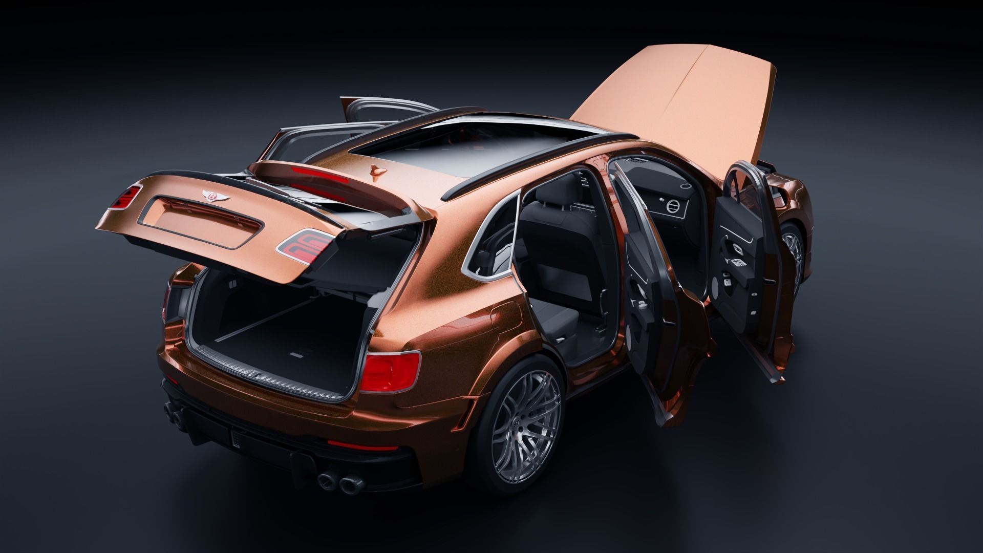 Bentley Bentayga Startech Low-poly 3D model_7