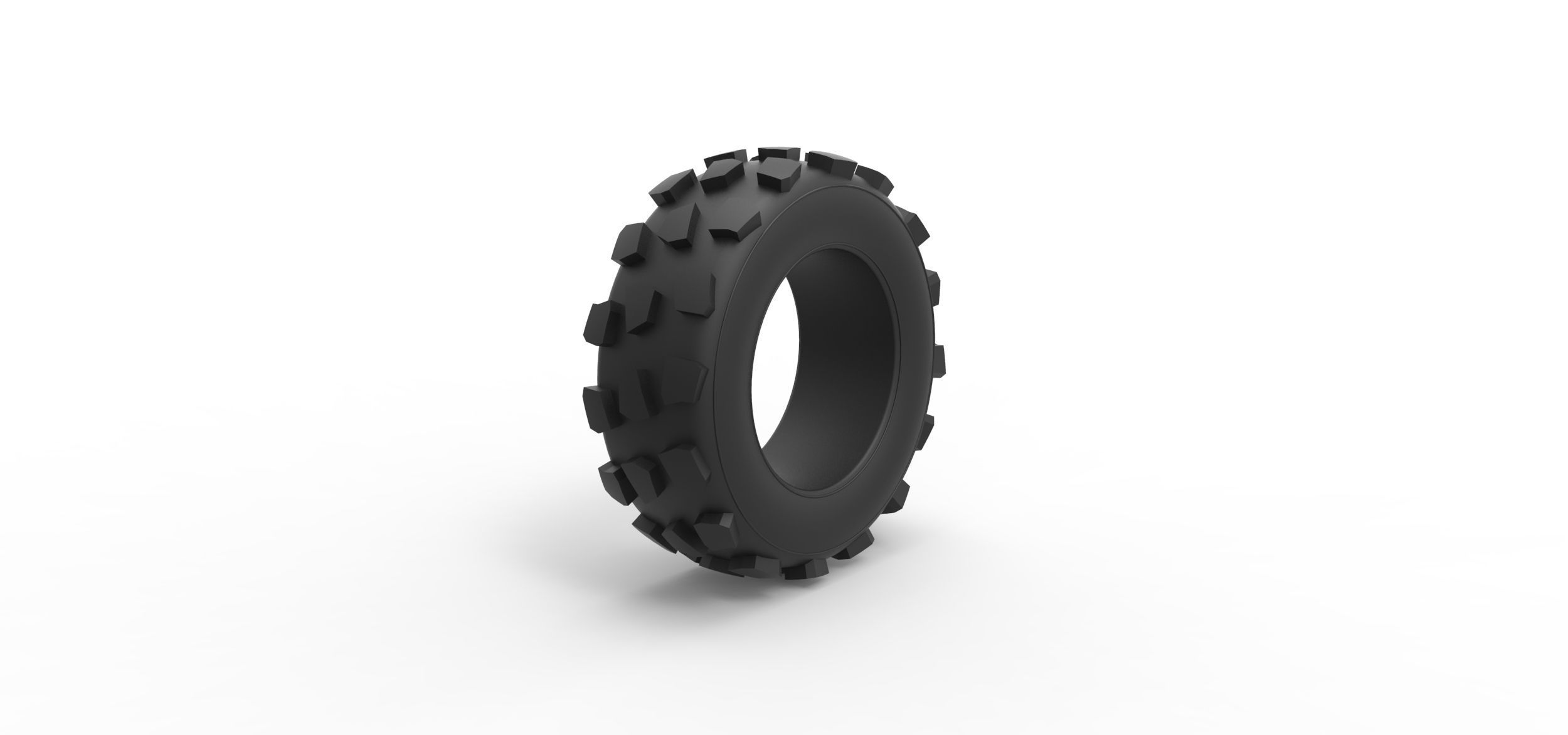 Offroad tire 61 Scale 1 to 25 3D print model_1