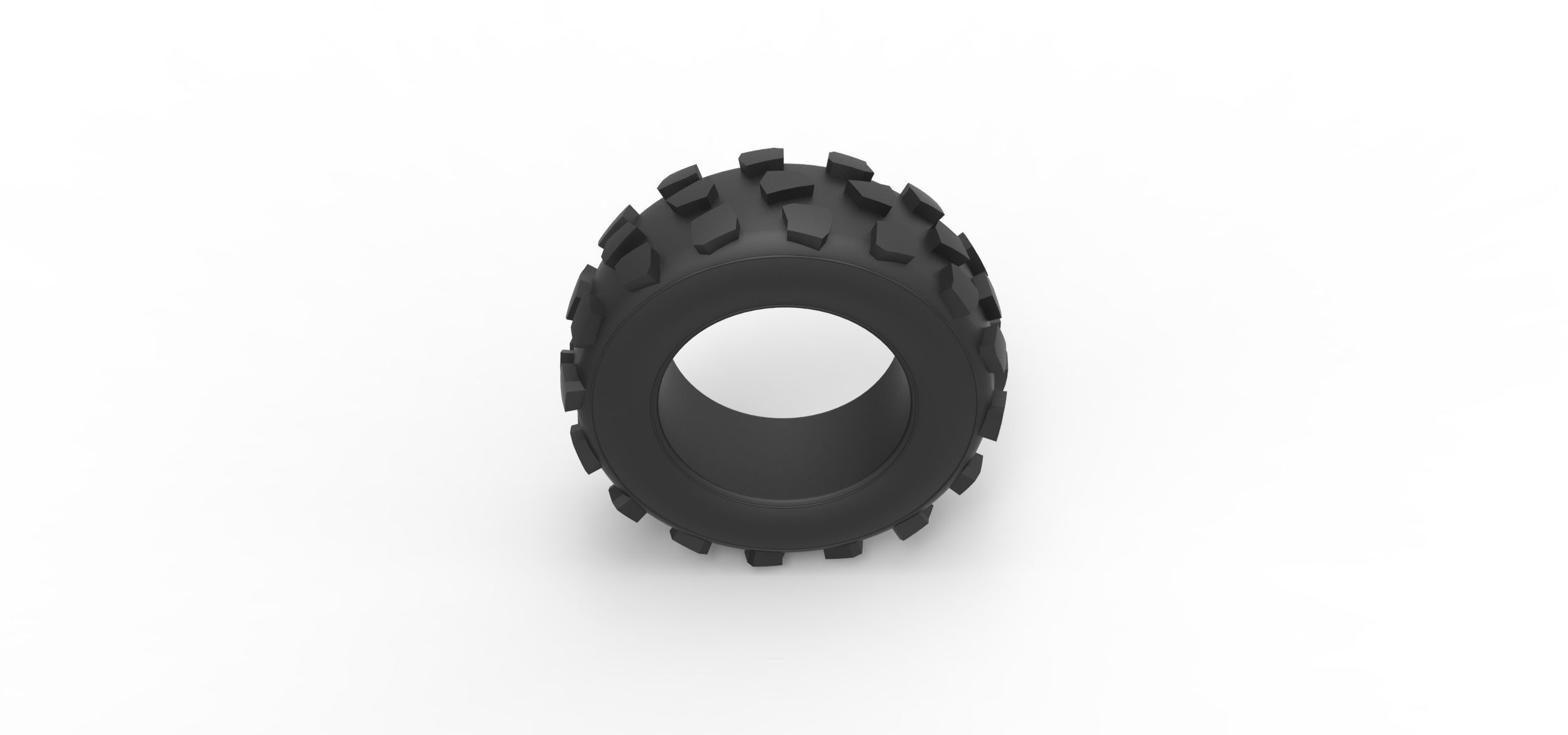 Offroad tire 61 Scale 1 to 25 3D print model_5