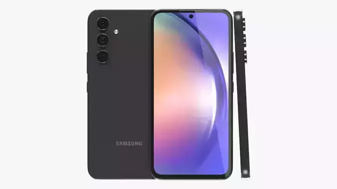 Samsung Galaxy A54 Graphite Low-poly 3D model