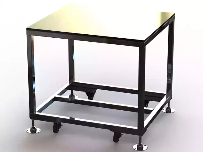 Mobile Steel Workbench WL89 3D model