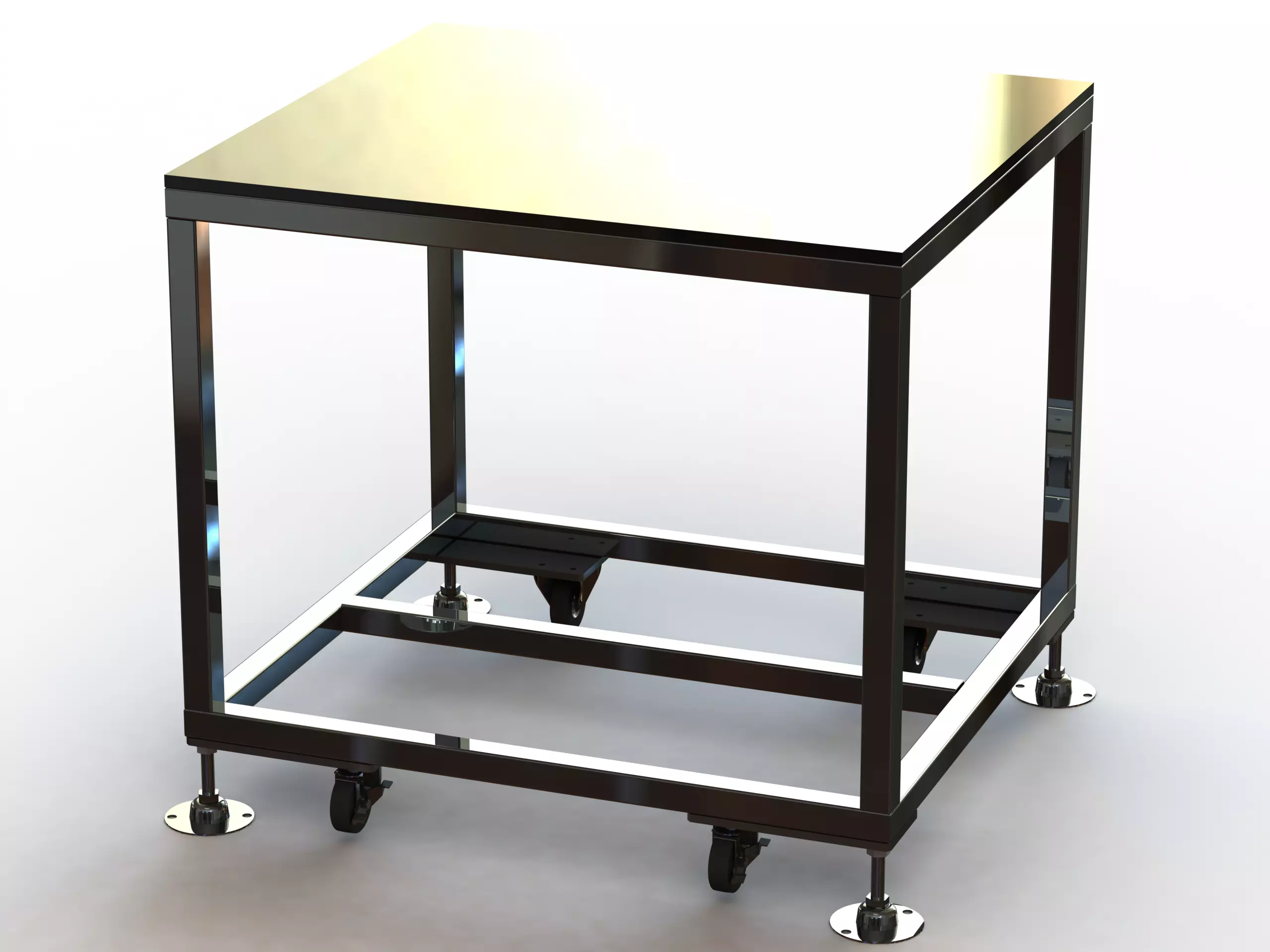 Mobile Steel Workbench WL89 3D model_0