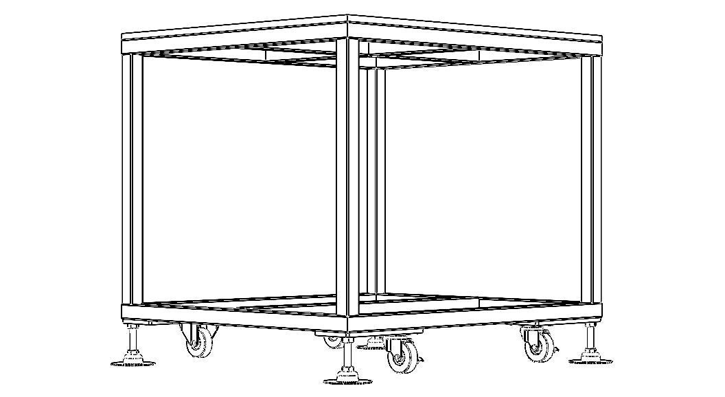 Mobile Steel Workbench WL89 3D model_20