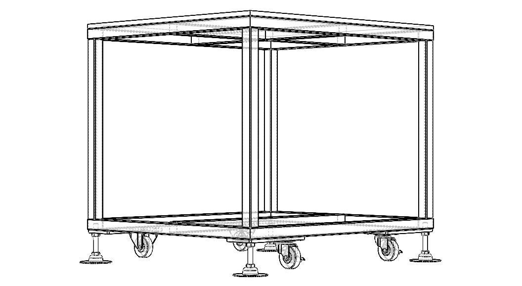 Mobile Steel Workbench WL89 3D model_21