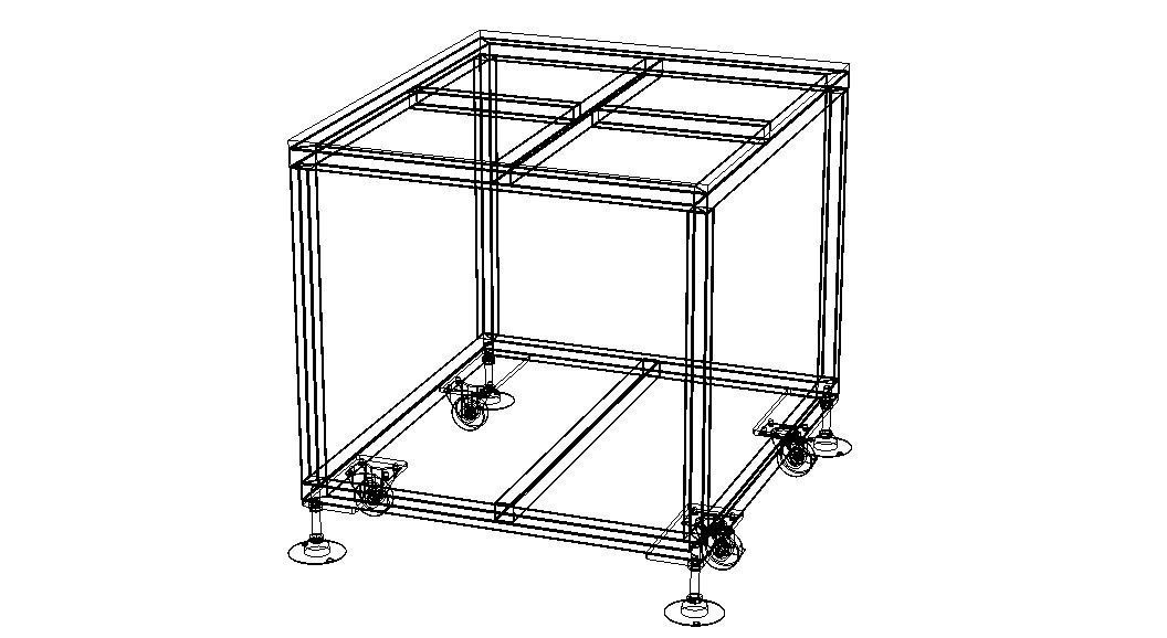 Mobile Steel Workbench WL89 3D model_13