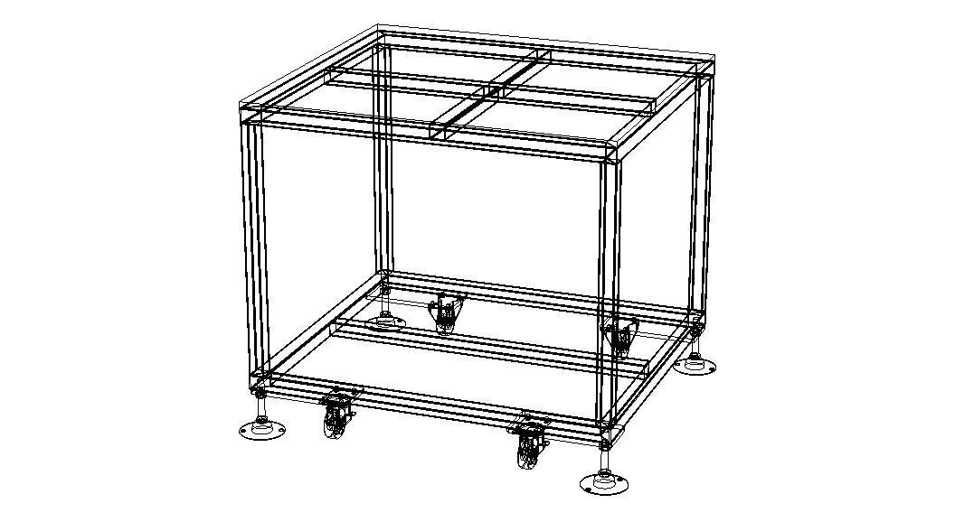 Mobile Steel Workbench WL89 3D model_4
