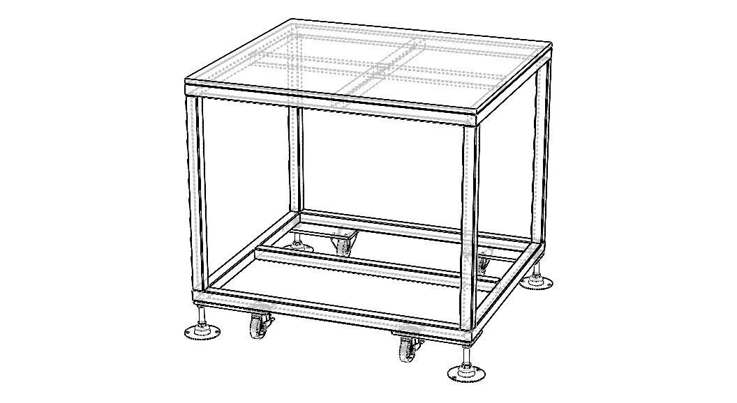 Mobile Steel Workbench WL89 3D model_3