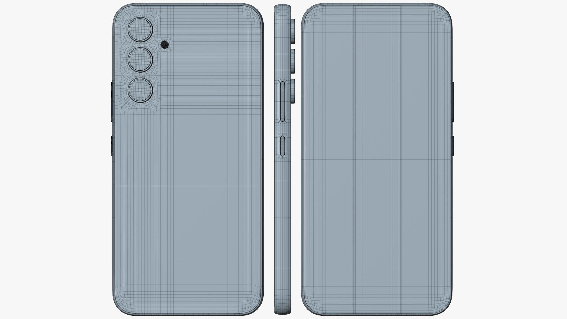 Samsung Galaxy A54 White Low-poly 3D model_11