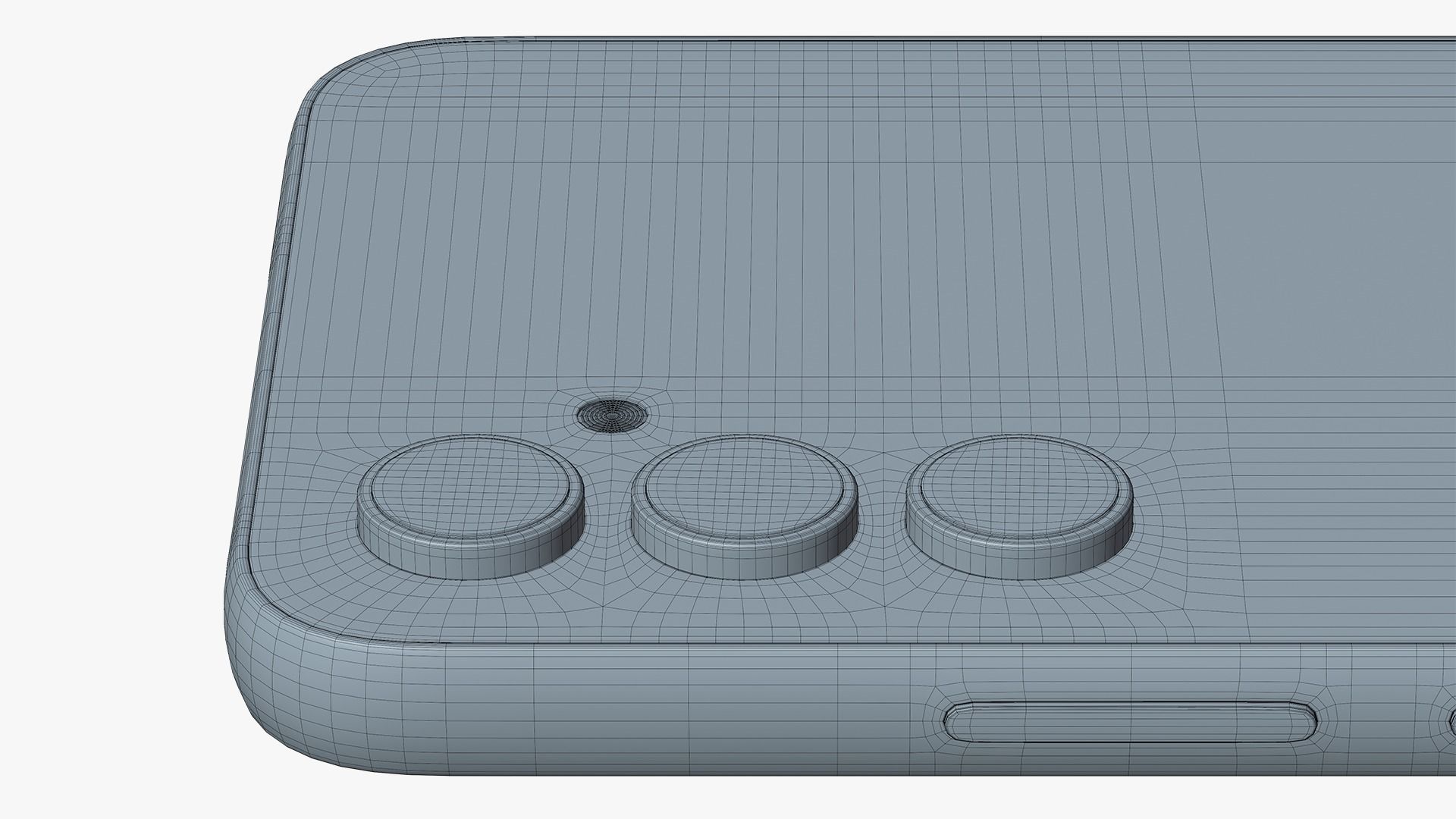 Samsung Galaxy A54 White Low-poly 3D model_14