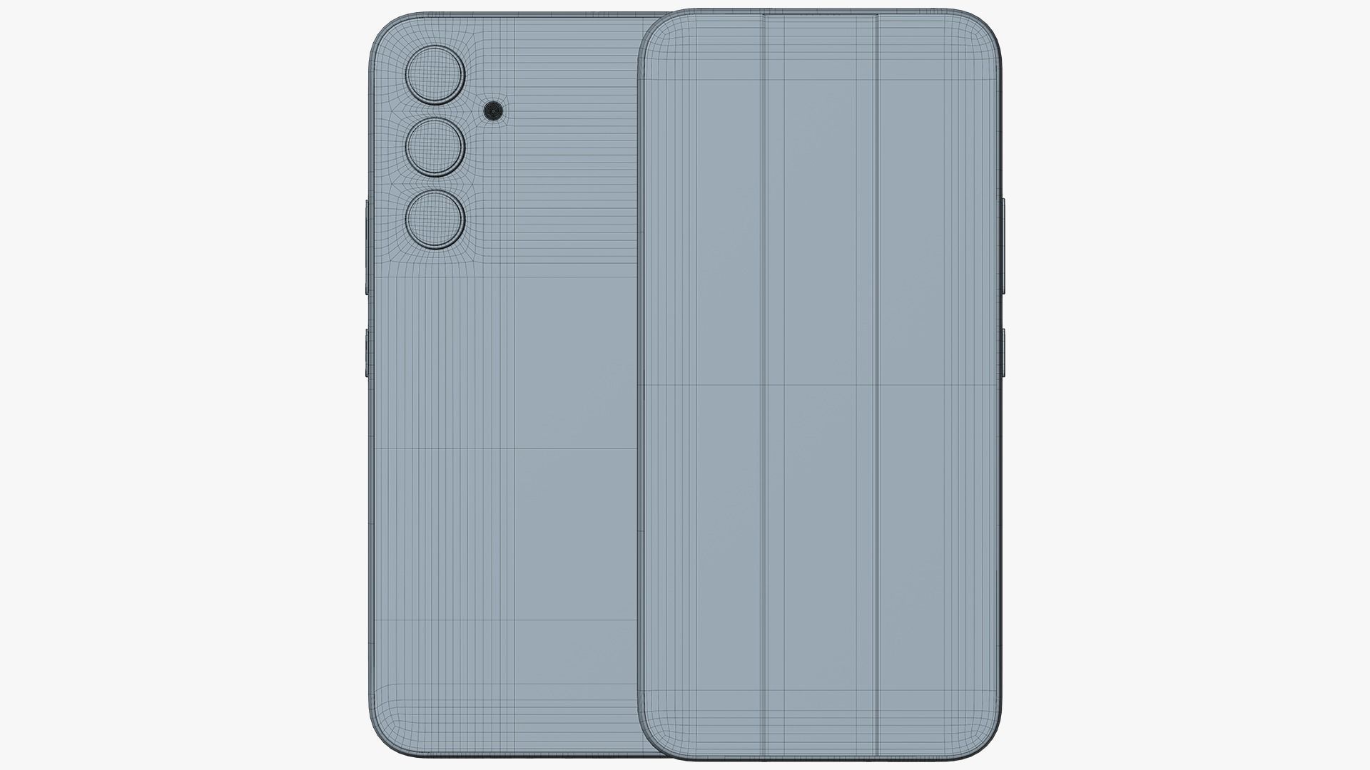 Samsung Galaxy A54 White Low-poly 3D model_10