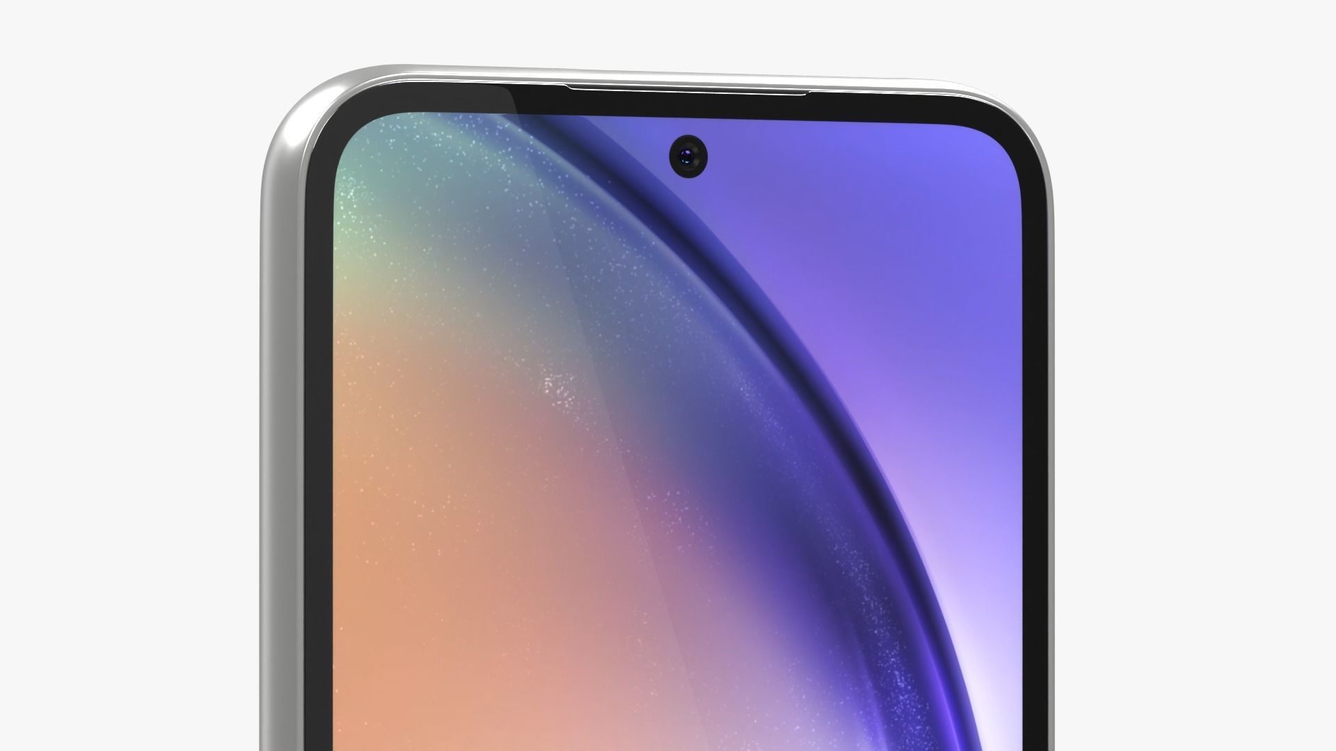 Samsung Galaxy A54 White Low-poly 3D model_6