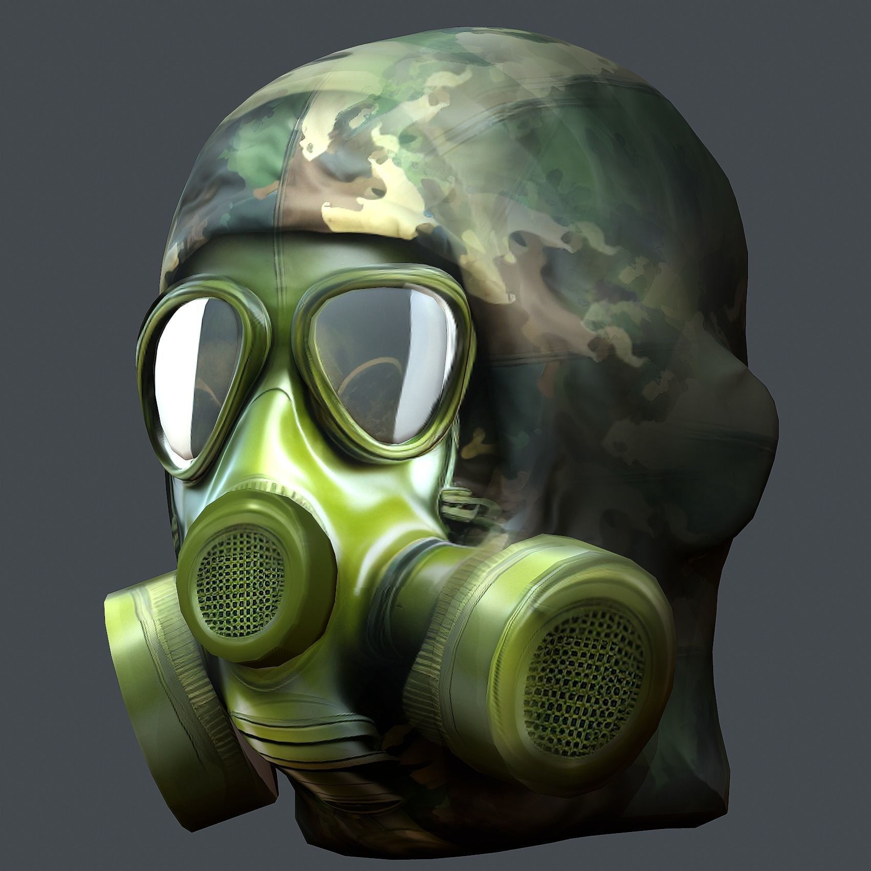 Helmet 3d model military combat Military Low-poly Low-poly 3D model_3