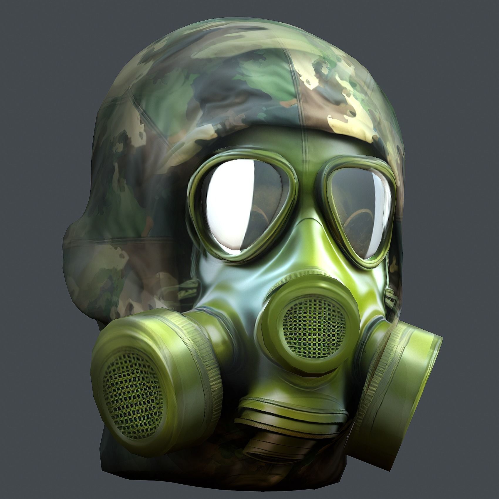Helmet 3d model military combat Military Low-poly Low-poly 3D model_2