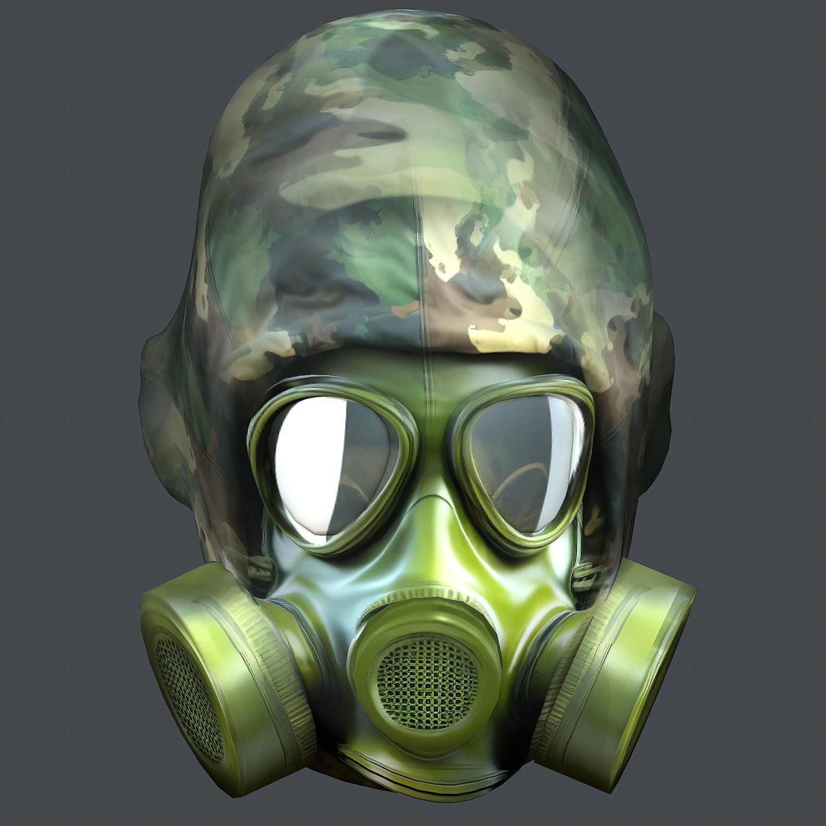 Helmet 3d model military combat Military Low-poly Low-poly 3D model_4