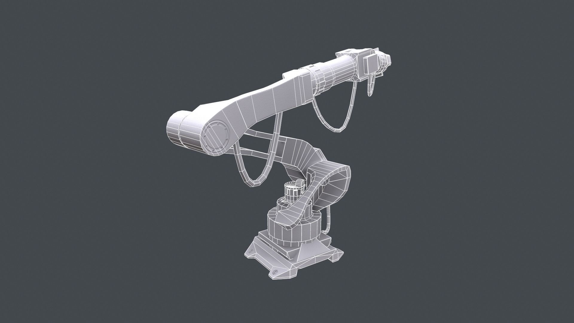 3D 4 Industrial Robots Set model Low-poly 3D model_6