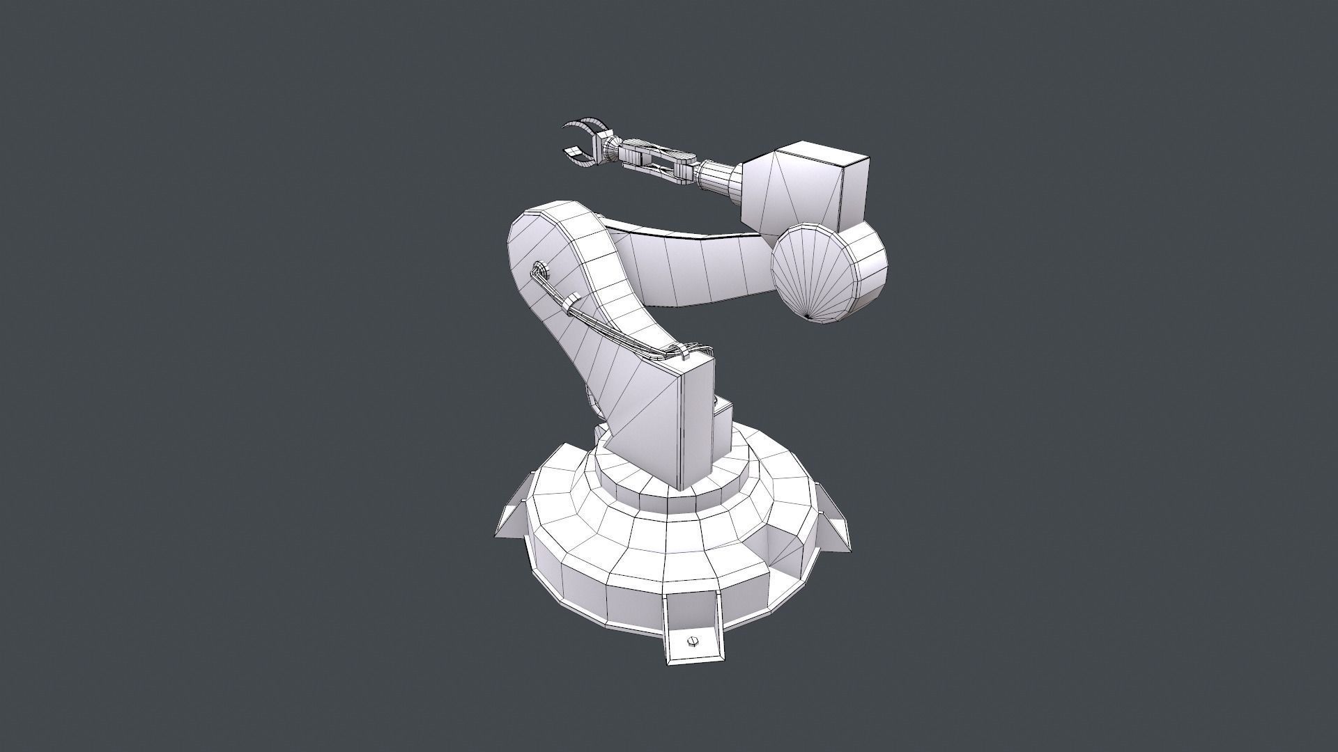 3D 4 Industrial Robots Set model Low-poly 3D model_9