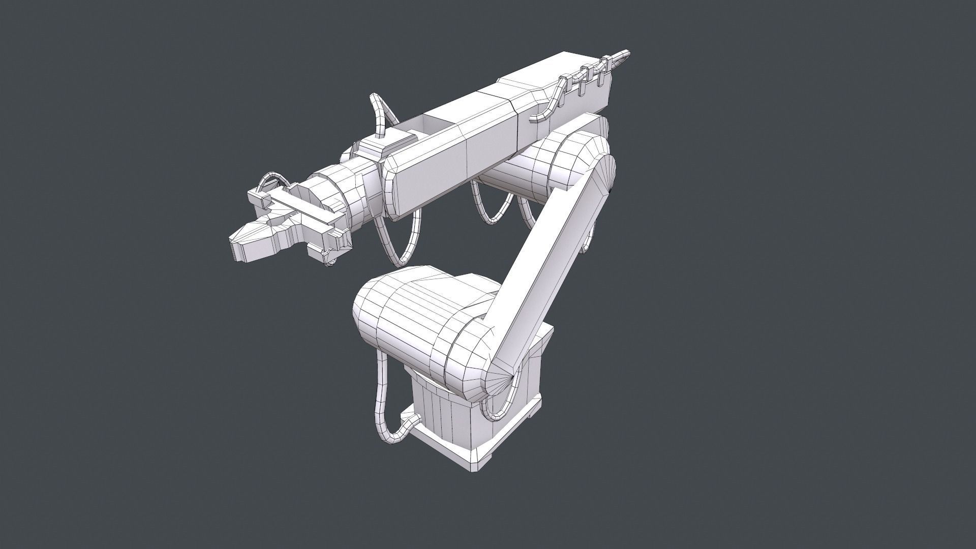3D 4 Industrial Robots Set model Low-poly 3D model_10