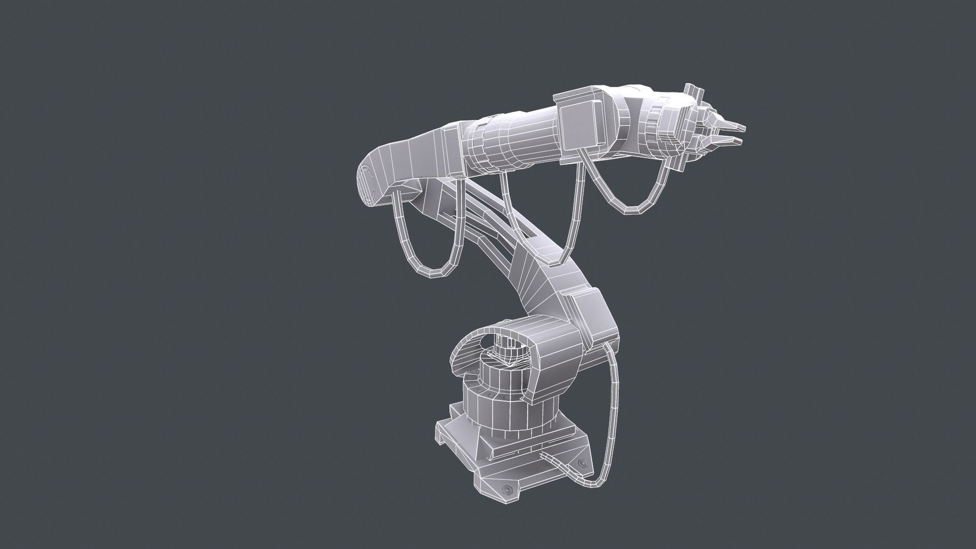 3D 4 Industrial Robots Set model Low-poly 3D model_7