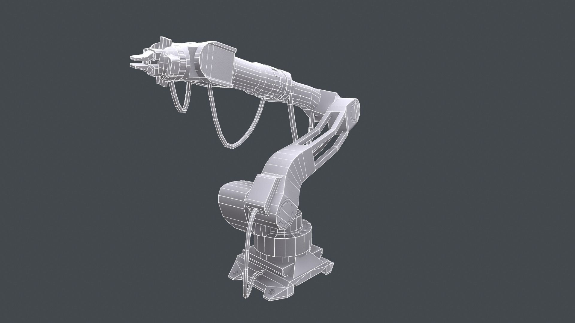 3D 4 Industrial Robots Set model Low-poly 3D model_4