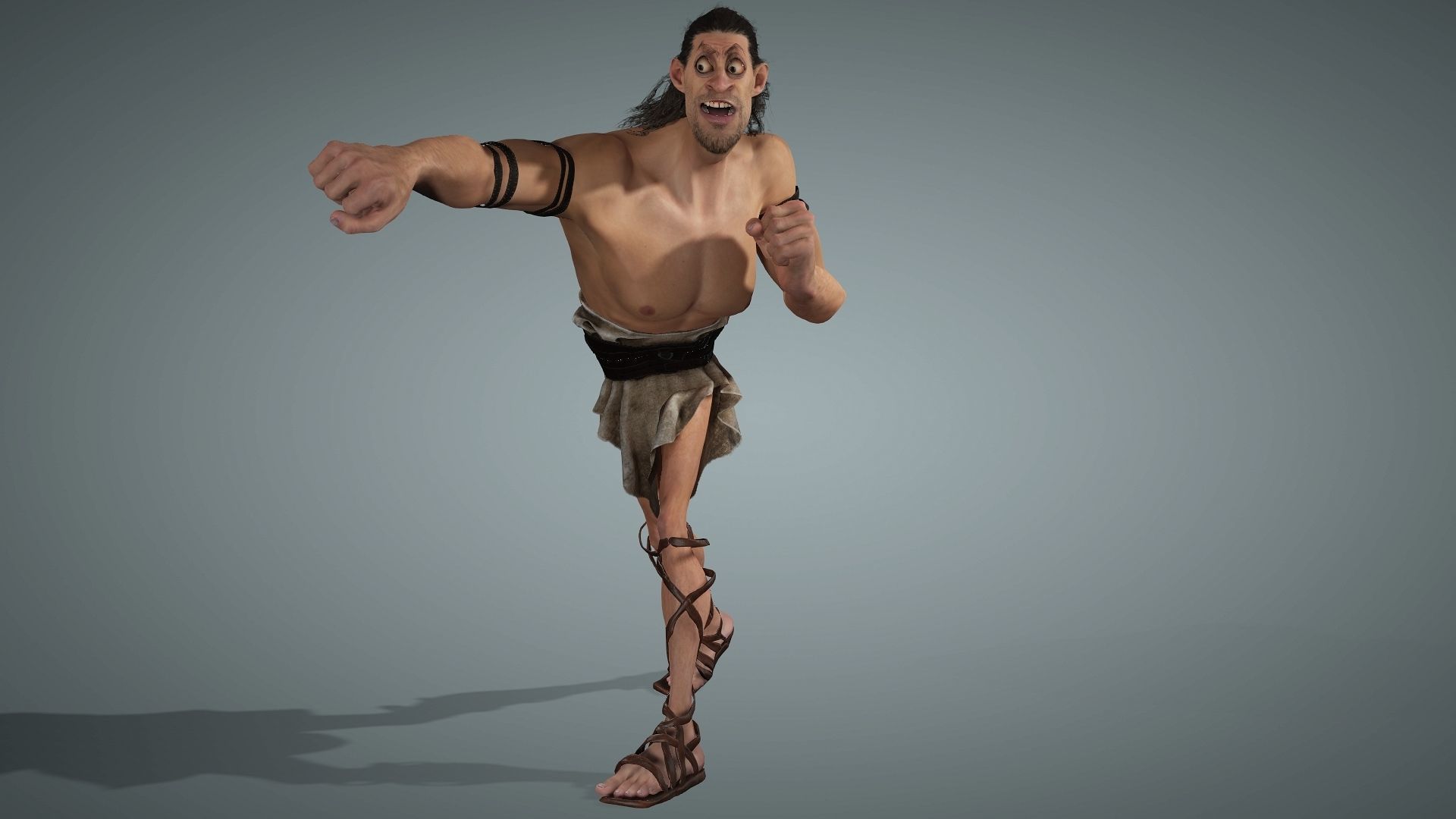 SHamshon High quality character full Rigged and Animated 3D model_8
