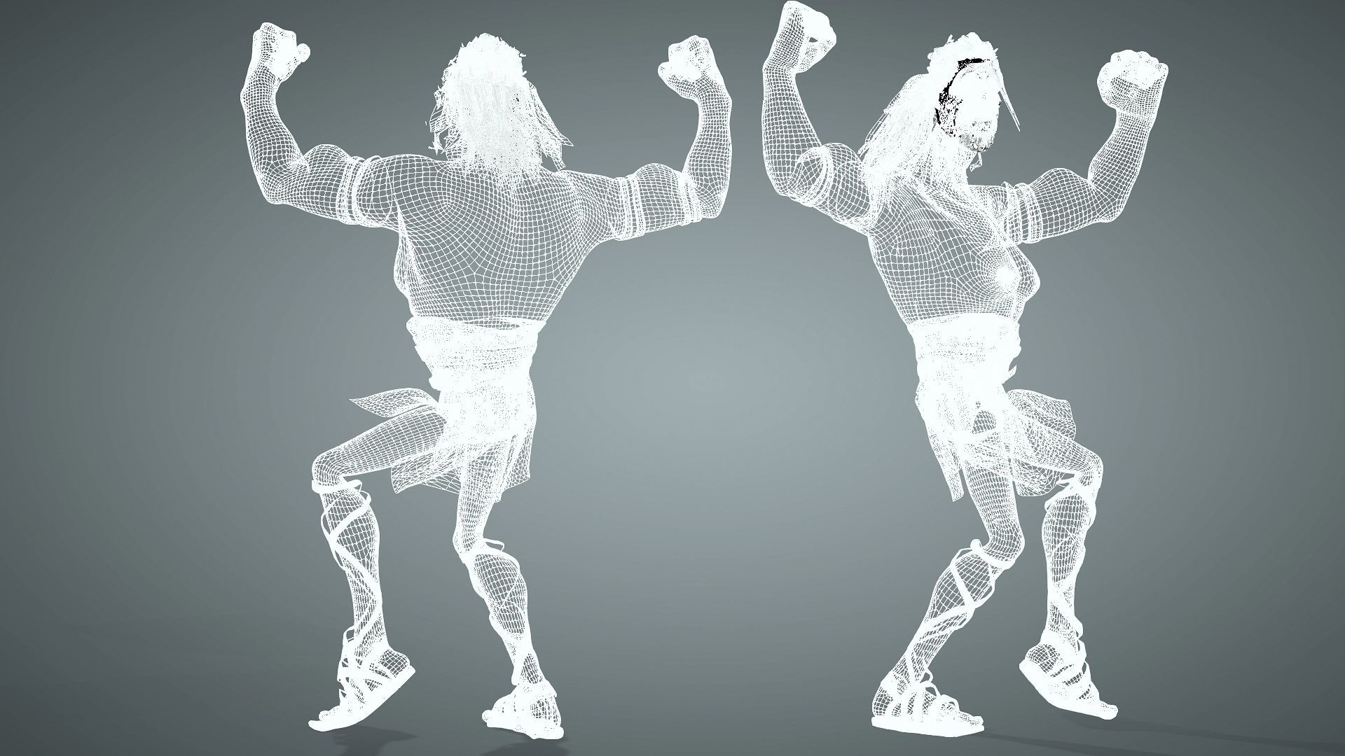 SHamshon High quality character full Rigged and Animated 3D model_10