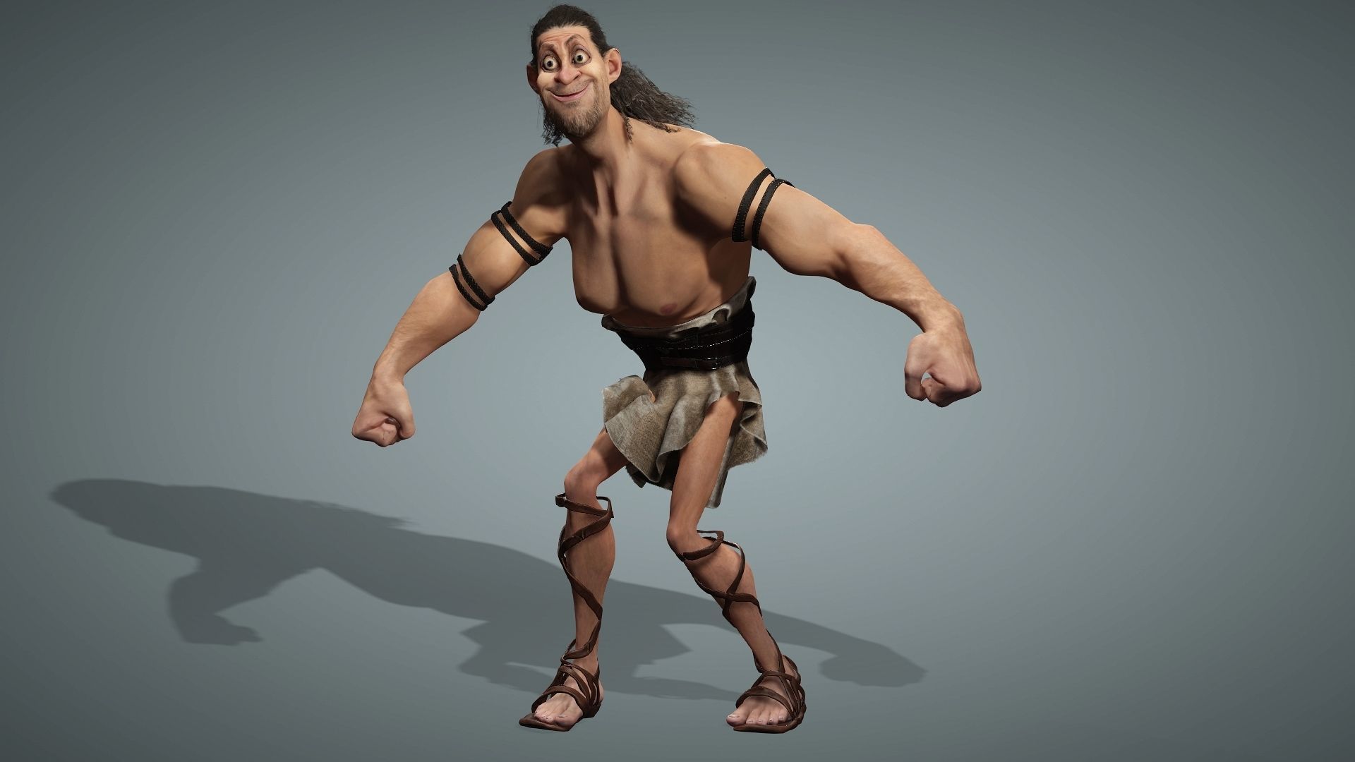 SHamshon High quality character full Rigged and Animated 3D model_3
