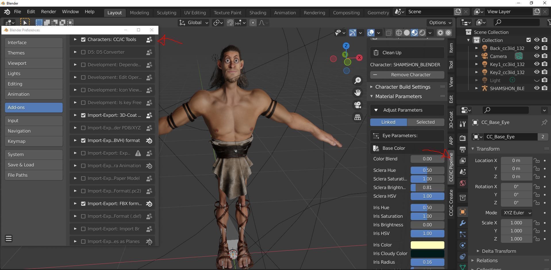 SHamshon High quality character full Rigged and Animated 3D model_4