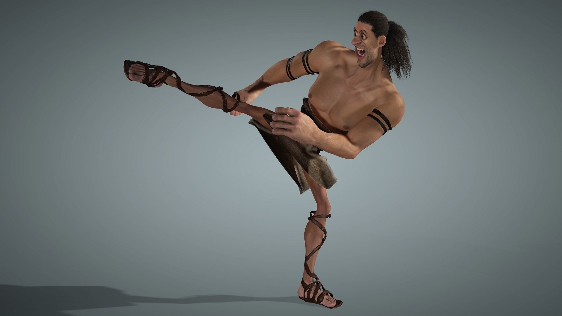 SHamshon High quality character full Rigged and Animated 3D model_9